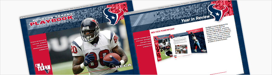 Houston Texans Multimedia Playbook 2007 - Design and development of... Houston Texans Multimedia Playbook 2007 - Design and development of...