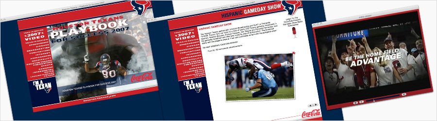 Houston Texans Multimedia Playbook 2008 - Layout and chart branding for... Houston Texans Multimedia Playbook 2008 - Layout and chart branding for...