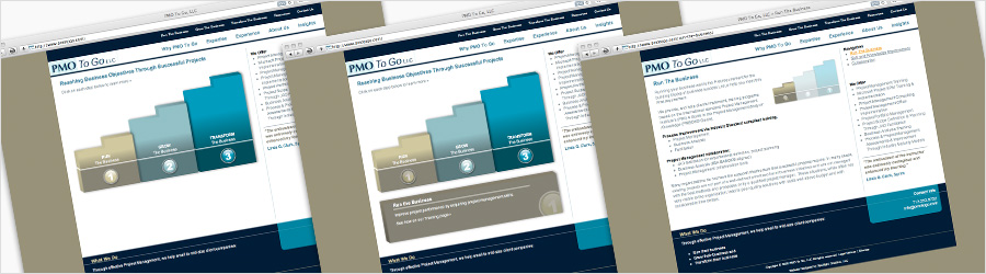 PMO to Go Website - Website design for PMO To Go PMO to Go Website - Website design for PMO To Go