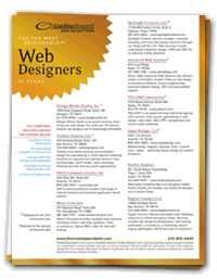 Ten Most Dependable Web Designers of Texas 2008 Thumbnail - thumbnail of publication